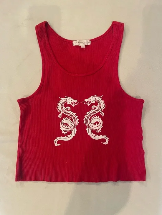 Mixed Women's Tops Bundle (7 total)- Red Dragon Ribbed Tank + Assorted Colors - Picture 4 of 9